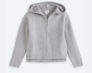 Pinque Girls Sophia Zip-Up Hoodie Jacket Light Grey M (10/12) NWT